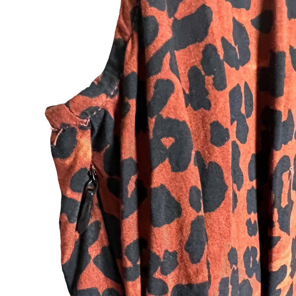 BeachLunchLounge Anais Faux Wrap Leopard Animal Print Asymmetric Dress S - Picture 6 of 9